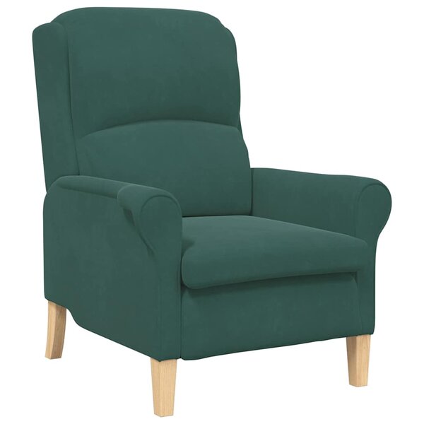 vidaXL fauteuil Vert foncé 76 x 94 x 102 cm Velours