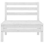 vidaXL Salon de jardin 4 Pièces Blanc Bois de pin massif
