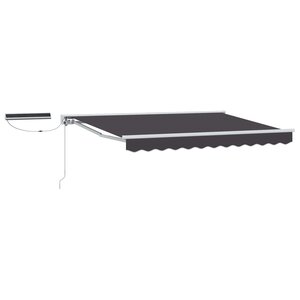 vidaXL Auvent rétractable électrique Blanc et anthracite 3 x 2 5 m