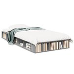 vidaXL Cadre de lit sonoma gris 75x190 cm bois d'ingénierie