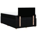 vidaXL Sommier à lattes de lit avec matelas noir 120x190 cm tissu