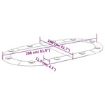 vidaXL Dessus de table de poker pliable 10 joueurs Bleu 208x106x3 cm