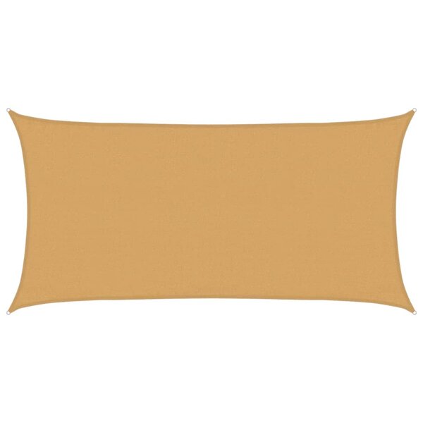 vidaXL Voile d'ombrage 160 g/m² rectangulaire sable 3x6 m PEHD