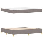 vidaXL Cadre de lit avec matelas Taupe 200 x 200 cm tissu