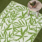 Tapis extérieur terrasse réversible - Tapis de jardin imperméable et résistant UV - Zena - Vert - 180x270 cm - HOMESCAPES