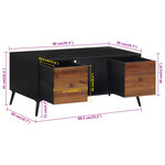 vidaXL Table basse 90x50x41 cm teck de récupération massif