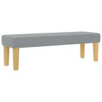 Lit à ressorts vidaXL avec matelas et banc Gris clair 140x190 cm en tissu
