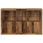 vidaXL Bahut avec lumières LED bois ancien 162x37x100 cm