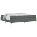 vidaXL Cadre de lit avec matelas Gris foncé 200 x 200 cm tissu