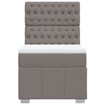 vidaXL Sommier à lattes de lit avec matelas Taupe 90x200 cm Tissu
