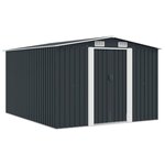 vidaXL Abri de jardin 257x298x178 cm Métal Anthracite