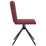 vidaXL Chaises à manger lot de 4 rouge bordeaux tissu