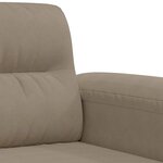 vidaXL Canapé à 3 places Taupe 180 cm Tissu microfibre