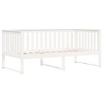 vidaXL Lit de jour blanc 100x200 cm bois de pin massif