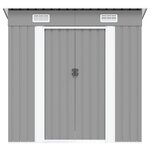 vidaXL Abri de jardin Métal Gris
