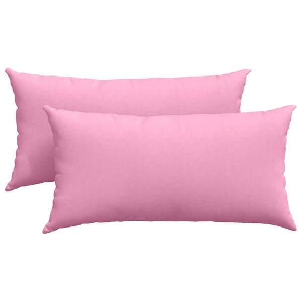 vidaXL Coussins de canapé 2 Pièces Rose 80 x 40 cm tissu