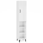 Vidaxl buffet haut blanc brillant 34 5x34x180 cm bois d'ingénierie