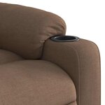 vidaXL Fauteuil de massage inclinable Marron Tissu