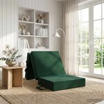 vidaXL Canapé-lit pliable 75 x 67 x 45 cm Vert foncé