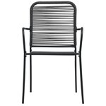 vidaXL Mobilier à dîner d'extérieur 5 Pièces Noir Verre et acier