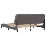 vidaXL Cadre de lit avec LED sans matelas gris 180x200 cm