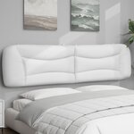 vidaXL Coussin de tête de lit Hvar blanc 200 cm similicuir