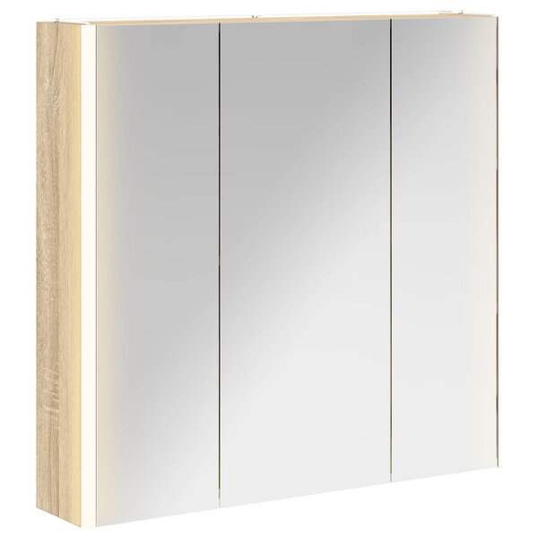 vidaXL Armoire Miroir de Salle de Bain Chêne Sonoma