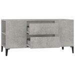 vidaXL Meuble TV Gris béton 102x44 5x50 cm Bois d'ingénierie
