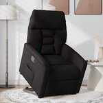vidaXL Fauteuil inclinable noir tissu