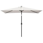 vidaXL Parasol 200 x 300 cm Blanc sable Rectangulaire