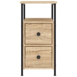 vidaXL Table de chevet chêne sonoma 30x60x60 cm bois d'ingénierie