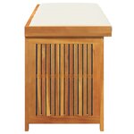 vidaXL Boîte à coussins d'extérieur 150x50x60 5cm bois massif d'acacia