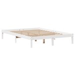 vidaXL Cadre de lit sans matelas blanc 140x200 cm bois de pin massif