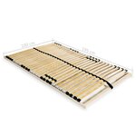 vidaXL Sommier à lattes avec 28 lattes 7 zones 100 x 200 cm
