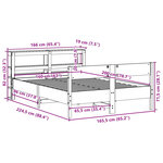 vidaXL Cadre de lit sans matelas 160x200 cm bois massif de pin