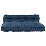 vidaXL Coussin de canapé sur palette 2 Pièces Indigo tissu