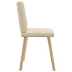vidaXL Chaises à manger lot de 4 crème tissu