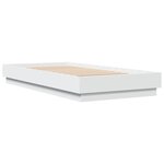 vidaXL Cadre de lit sans matelas avec lumières LED blanc 75x190 cm