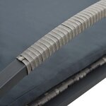 vidaXL Chaises longues avec table Résine tressée Anthracite