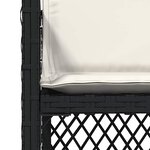vidaXL Chaises de jardin lot de 4 avec coussins noir résine tressée