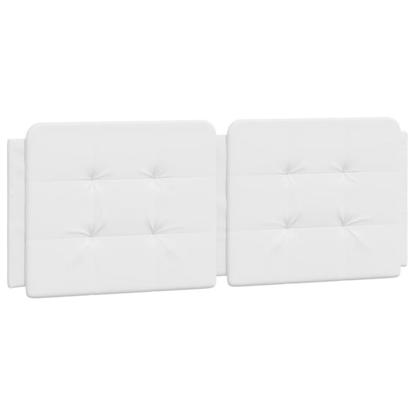 vidaXL Coussin de tête de lit Zadar blanc 120 cm similicuir