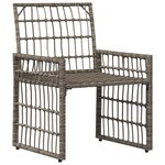 vidaXL Ensemble de meubles d'extérieur 5 Pièces Noir et Gris foncé