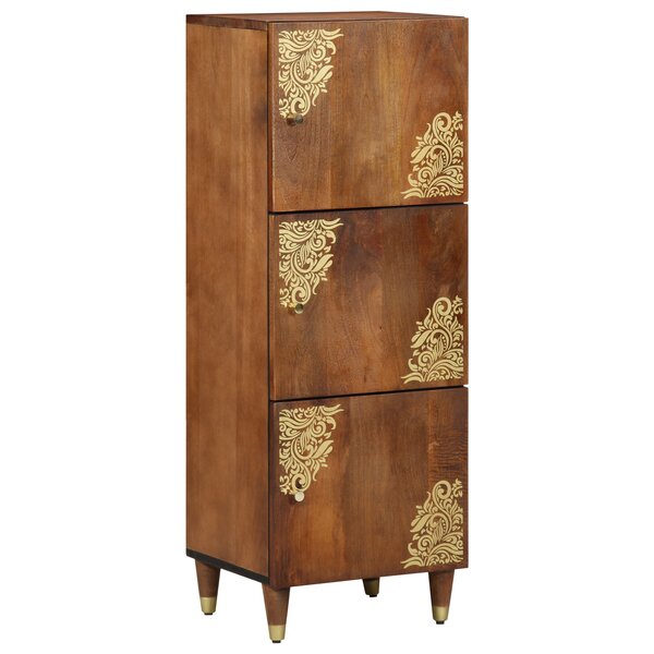 vidaXL Meuble Haut Marron Miel avec accents dorés Bois de Manguier Massif
