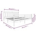 vidaXL Cadre de lit sans matelas bois massif 200x200 cm