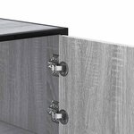 vidaXL Buffet haut sonoma gris 35 5x35x106 5 cm bois ingénierie métal