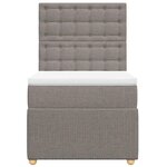 vidaXL Sommier à lattes de lit avec matelas Taupe 100x200 cm Tissu