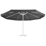 vidaXL Tissu de remplacement pour parasol d'extérieur Anthracite 515cm