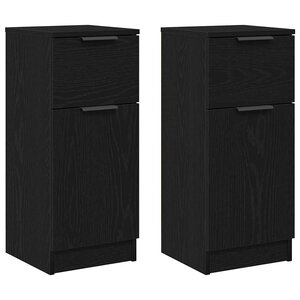 vidaXL Buffets 2 Pièces Chêne noir 30 x 30 x 70 cm Bois d'ingénierie