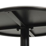 vidaXL Table de jardin ronde noir Ø60x105 cm acier