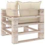 Vidaxl salon de jardin palette 5 pièces avec coussins bois de pin